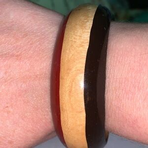 Vintage Wooden bangle bracelet